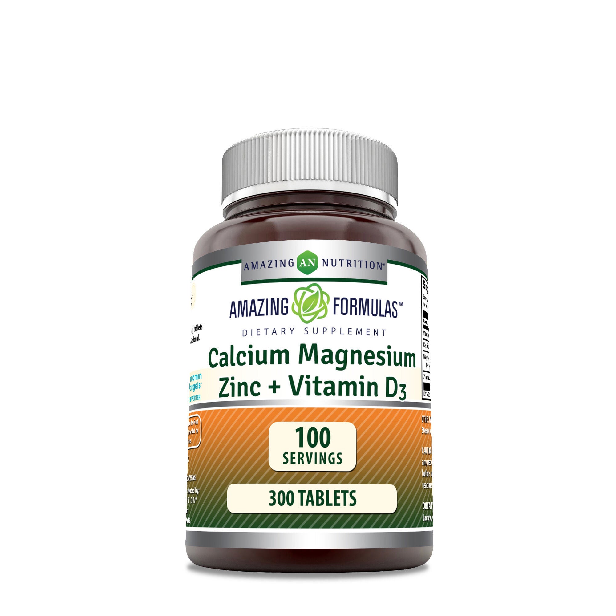 Calcium Magnesium Zinc + Vitamin D3 300 Tablets (100 Servings) GNC